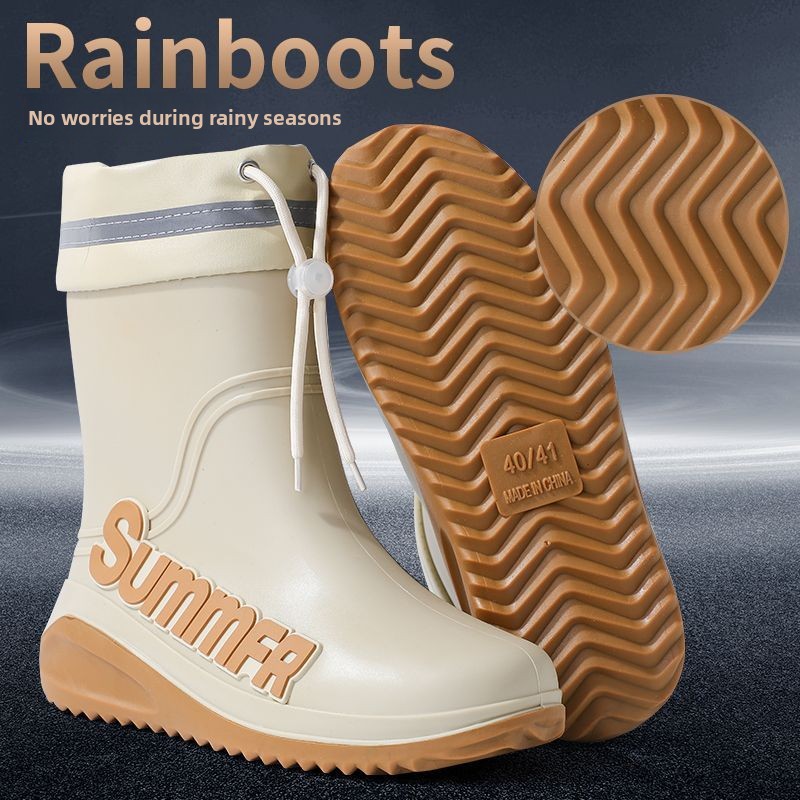 Fishing Boots - Men's Lined Mid-Calf Rain Boots Waterproof