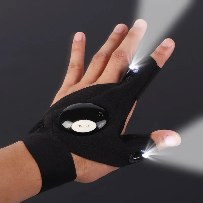 LED Half Finger Glove for Men  - Fishing Gloves review and price