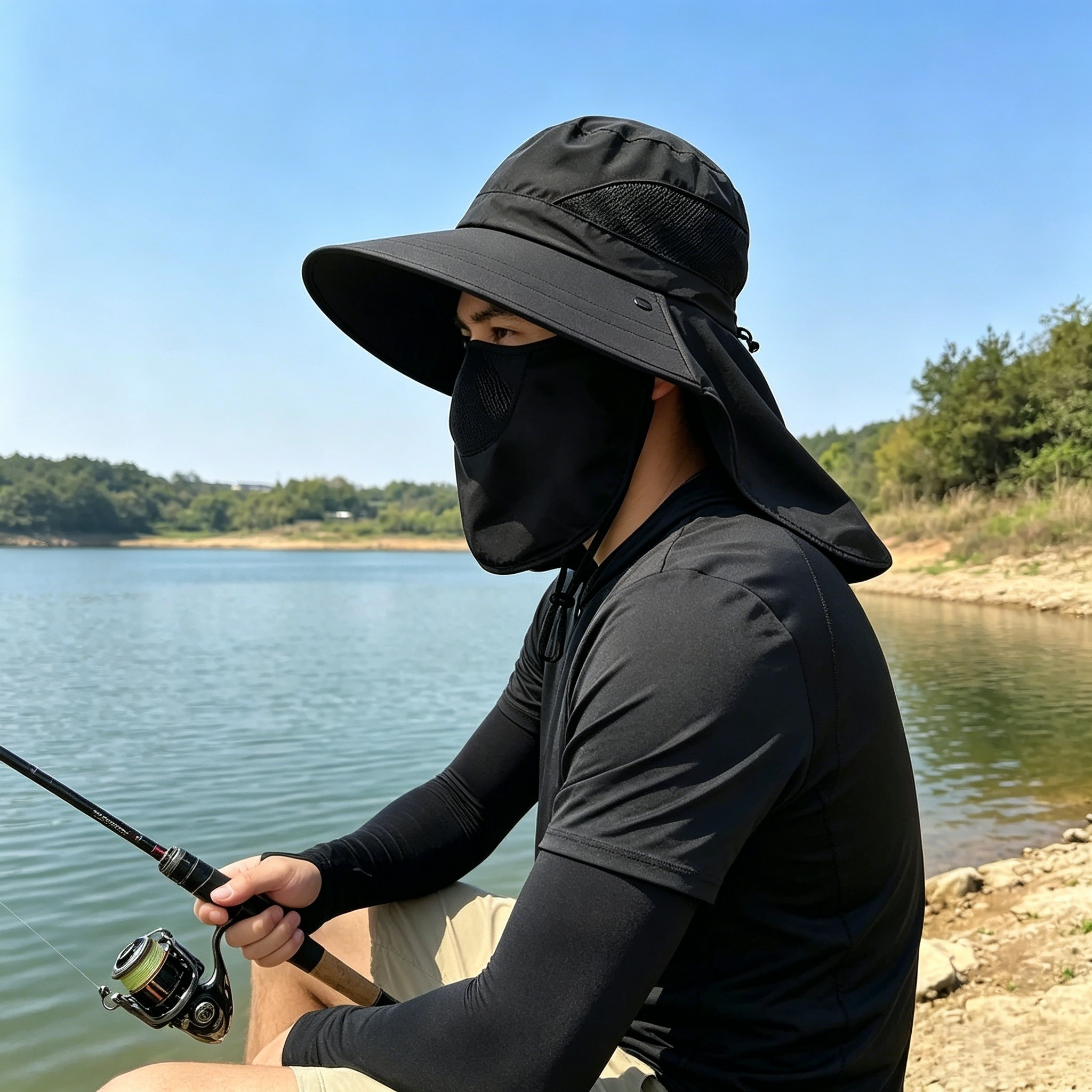 Full Face Neck Coverage Sun Ha - Fishing Hat review and price