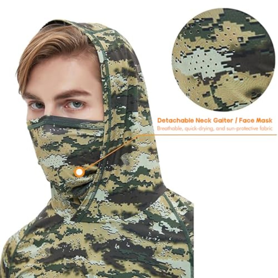UPF 50+ Fishing Hoodie with Ne - Fishing Hoodie review and price