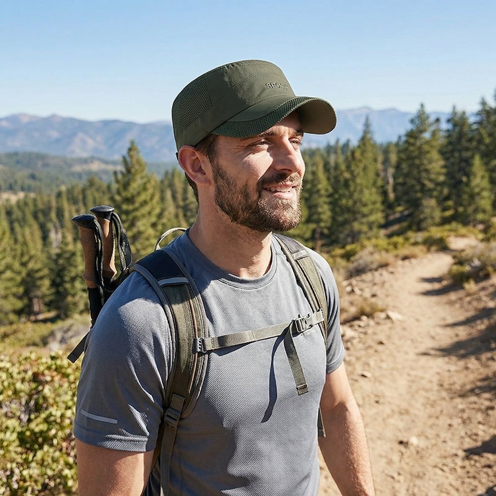 New Adjustable Flat Top Cap Su - Fishing Hat review and price