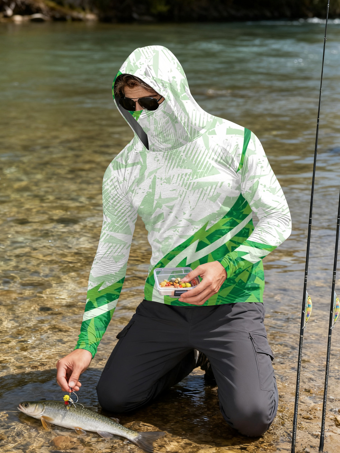 Men's Fishing Hooded Long-Slee - Fishing Hoodie review and price