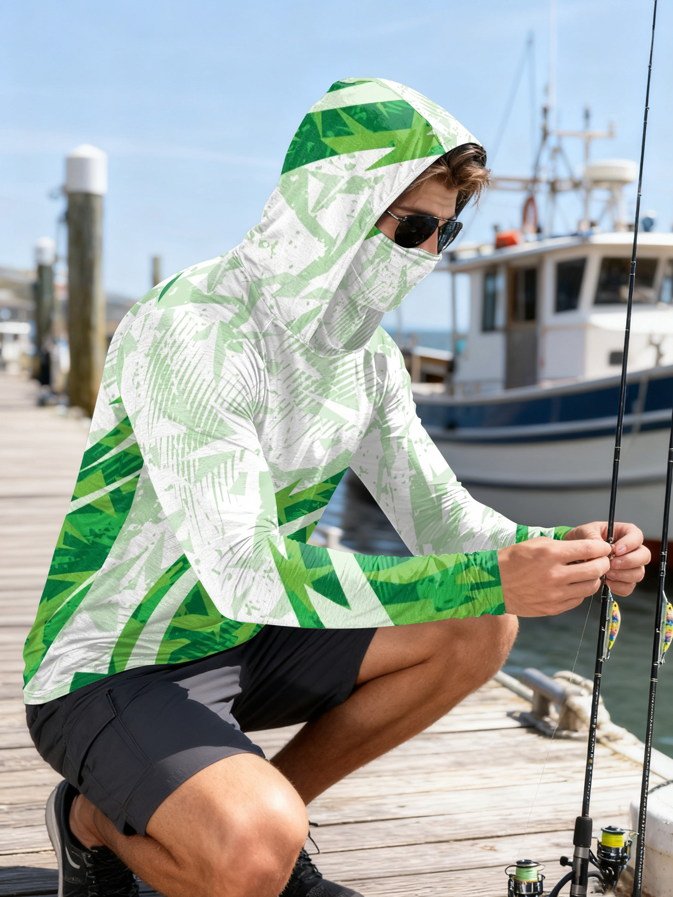 Men's Fishing Hooded Long-Slee - Fishing Hoodie review and price