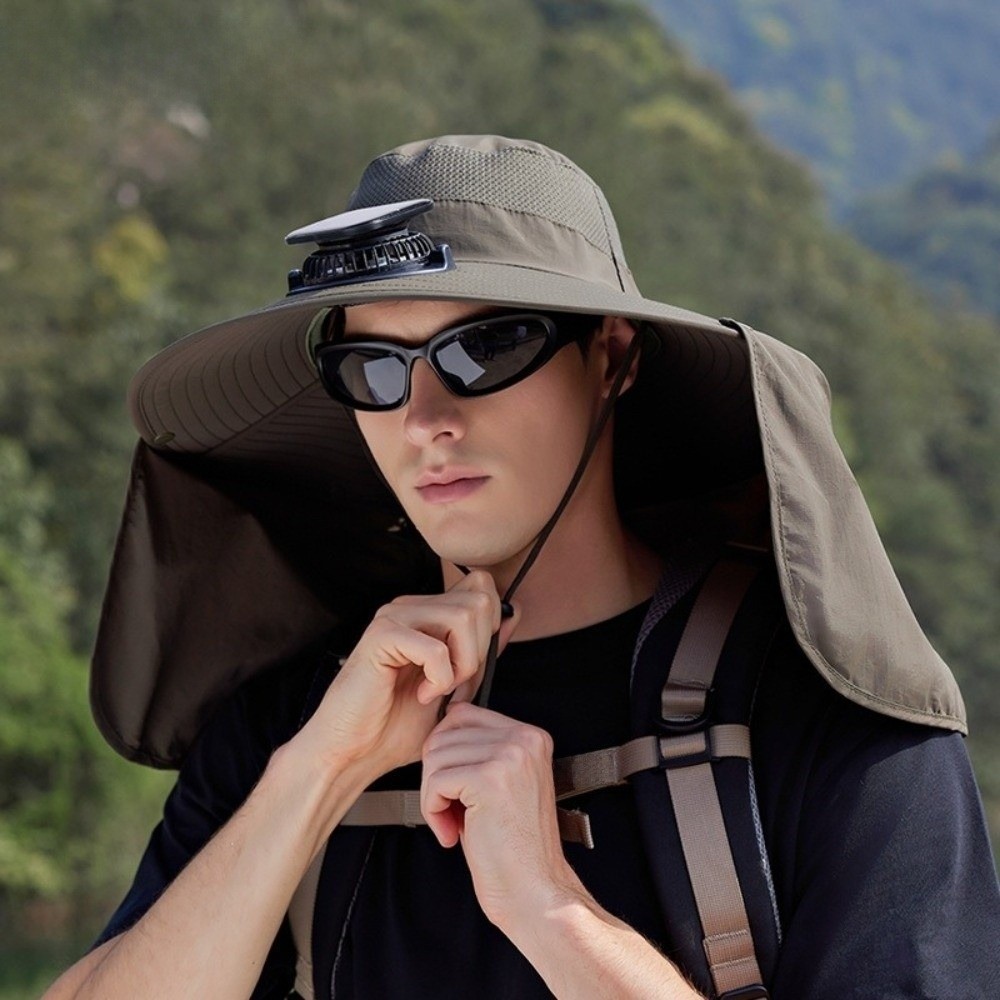 New UPF50+ Solar Fan Hat with  - Fishing Hat review and price